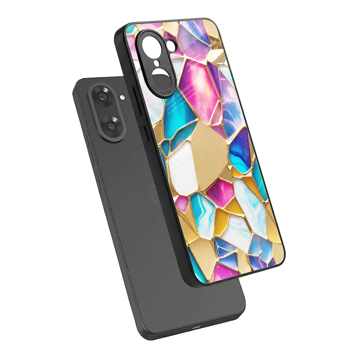 Luxe Spectrum sleek oneplus nord ce5 5g cover with tempered glass back and TPU edges