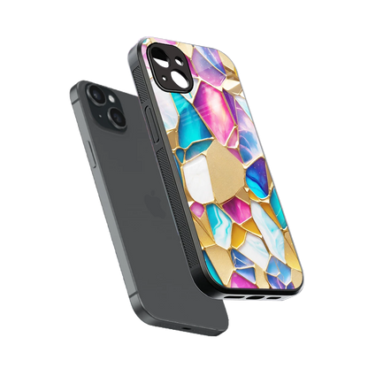 Luxe Spectrum sleek iphone 14 plus cover with tempered glass back and TPU edges