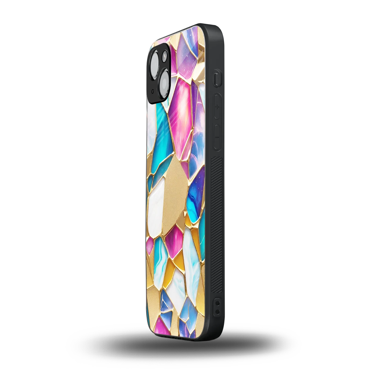 Luxe Spectrum iphone 14 plus mobile cover | shockproof glass phone case