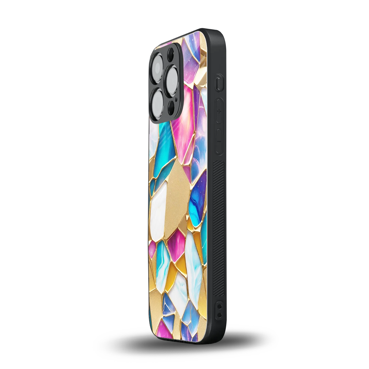 Luxe Spectrum iphone 15 pro mobile cover | shockproof glass phone case