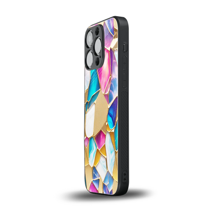 Luxe Spectrum iphone 15 pro mobile cover | shockproof glass phone case