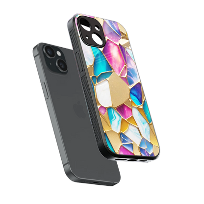 Luxe Spectrum sleek iphone 15 cover with tempered glass back and TPU edges