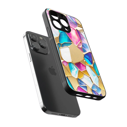 Luxe Spectrum sleek iphone 15 pro cover with tempered glass back and TPU edges
