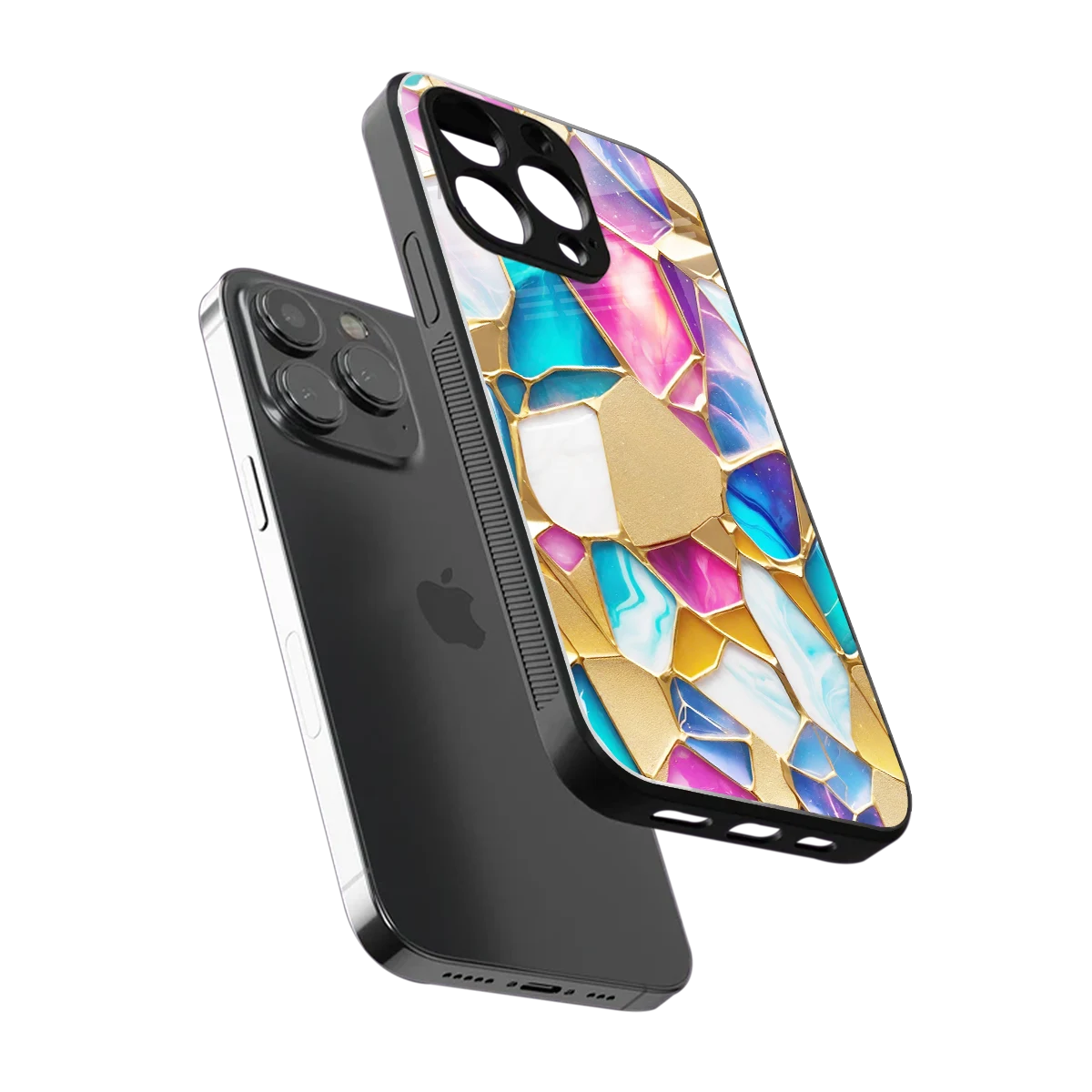 Luxe Spectrum sleek iphone 16 pro max cover with tempered glass back and TPU edges