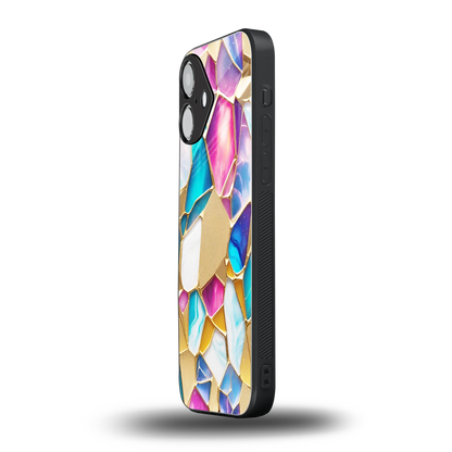 Luxe Spectrum iPhone 16 mobile cover | shockproof glass phone case