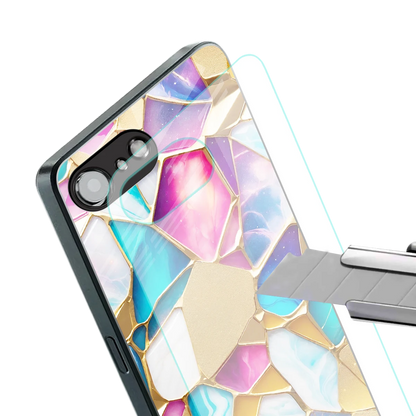 Luxe Spectrum stylish phone case for iphone 16e | glossy glass and slim fit
