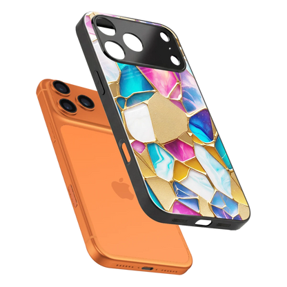 Luxe Spectrum sleek iphone 17 pro cover with tempered glass back and TPU edges