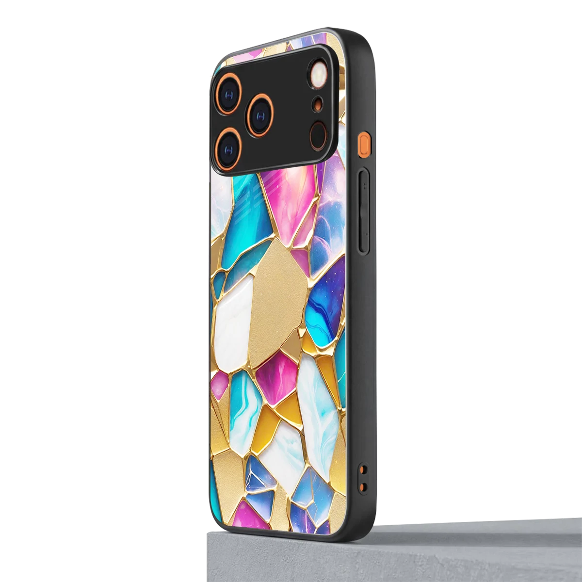 Luxe Spectrum iphone 17 pro mobile cover | shockproof glass phone case