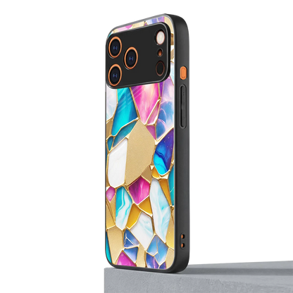 Luxe Spectrum iphone 17 pro mobile cover | shockproof glass phone case