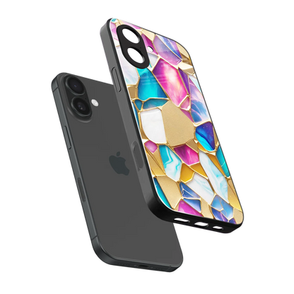 Luxe Spectrum sleek iphone 17 cover with tempered glass back and TPU edges