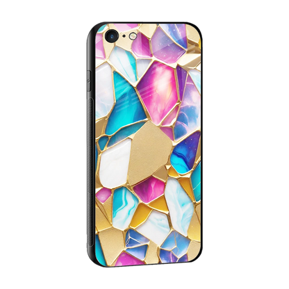 Luxe Spectrum sleek iphone 6s cover with tempered glass back and TPU edges
