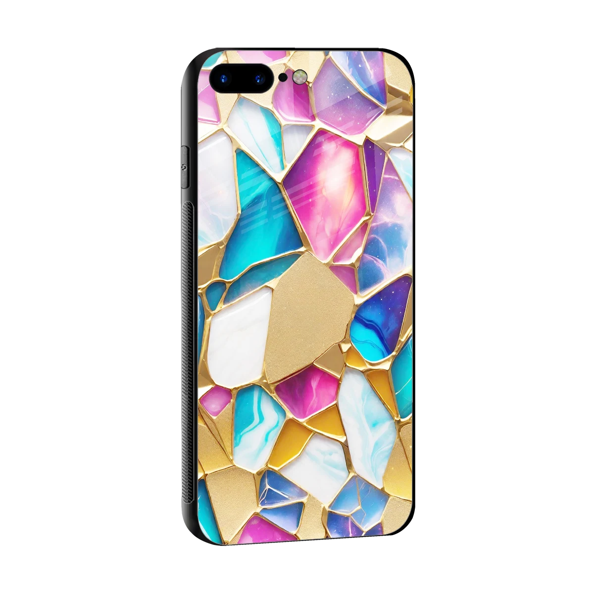 Luxe Spectrum sleek iphone 8 plus cover with tempered glass back and TPU edges