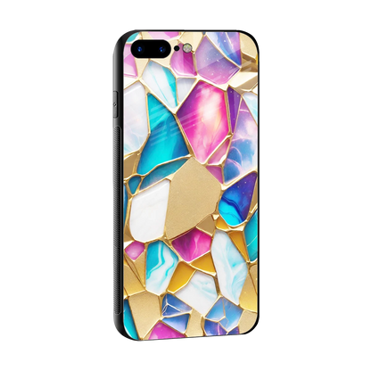 Luxe Spectrum sleek iphone 8 plus cover with tempered glass back and TPU edges