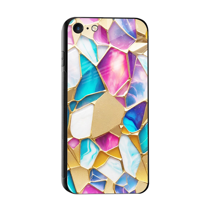 Luxe Spectrum sleek iphone 7 cover with tempered glass back and TPU edges