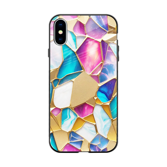 Luxe Spectrum back phone cover | glass case for iphone xs