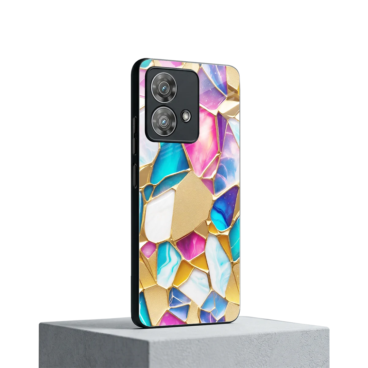 Luxe Spectrum motorola edge 40 neo 5g mobile cover | shockproof glass phone case