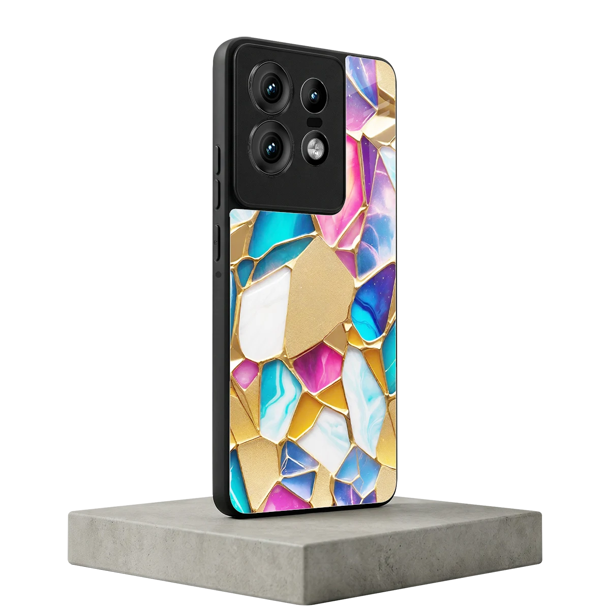 Luxe Spectrum motorola edge 50 pro mobile cover | shockproof glass phone case