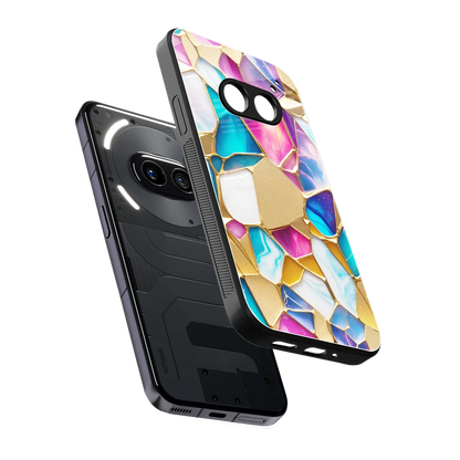Luxe Spectrum sleek nothing phone 2a cover with tempered glass back and TPU edges