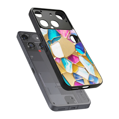 Luxe Spectrum sleek nothing phone 3 cover with tempered glass back and TPU edges