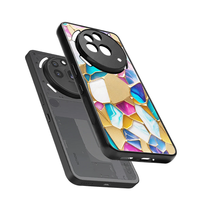 Luxe Spectrum sleek nothing phone 3a pro cover with tempered glass back and TPU edges