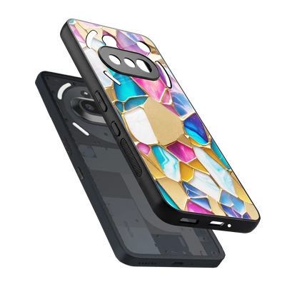 Luxe Spectrum sleek nothing phone 3a cover with tempered glass back and TPU edges