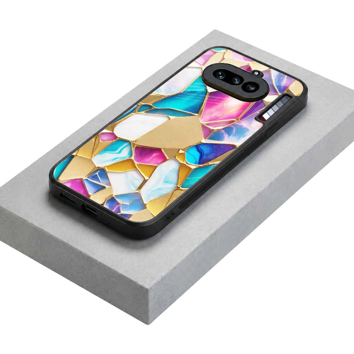 Luxe Spectrum stylish phone case for nothing phone 4a | glossy glass and slim fit
