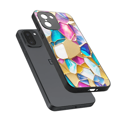 Luxe Spectrum sleek oneplus 15r cover with tempered glass back and TPU edges