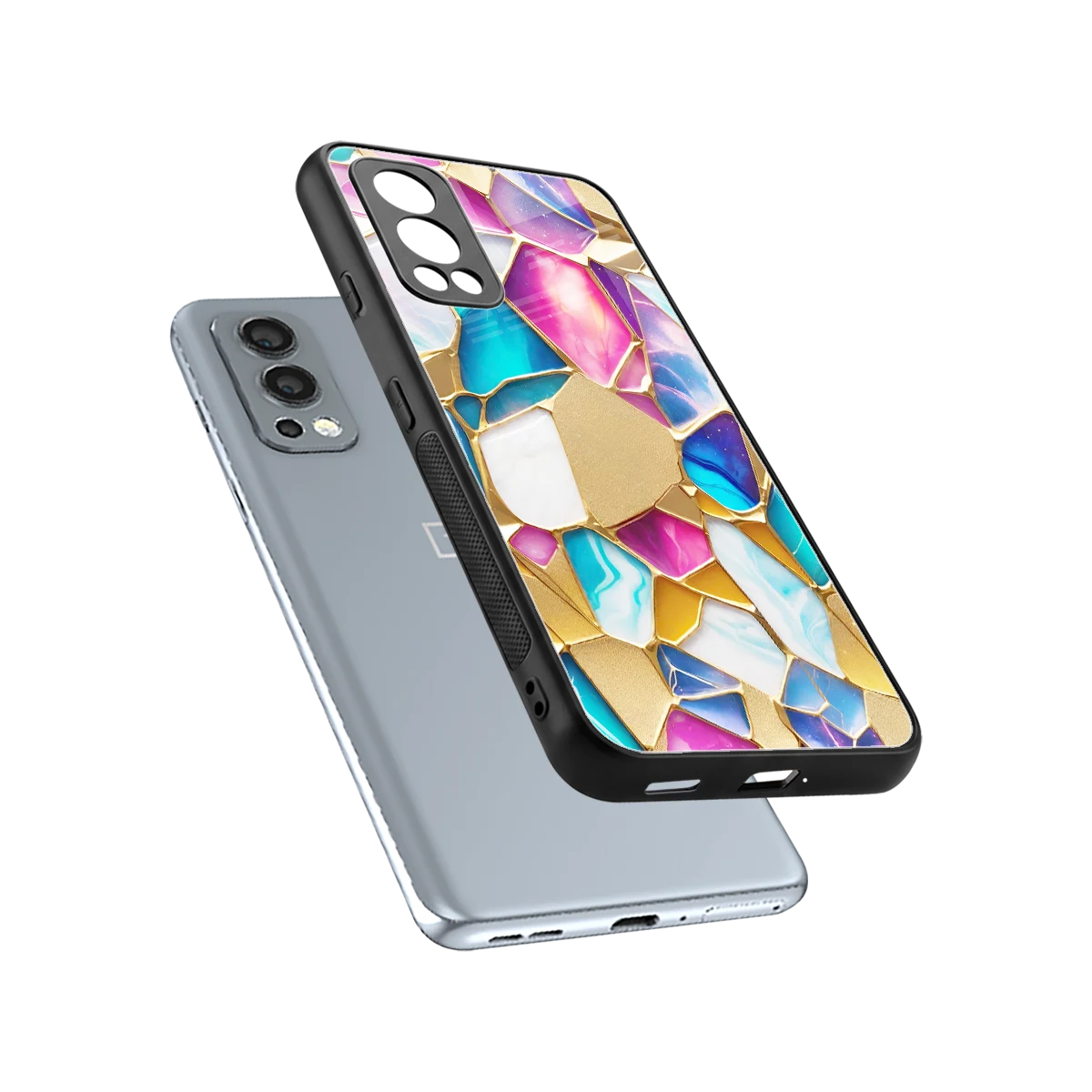 Luxe Spectrum sleek oneplus nord 2 cover with tempered glass back and TPU edges