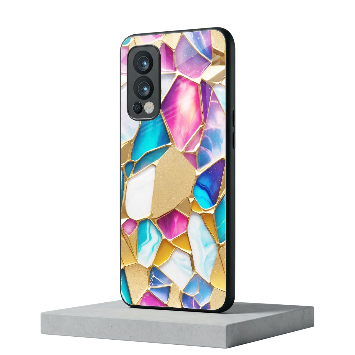 Luxe Spectrum oneplus nord 2 mobile cover | shockproof glass phone case