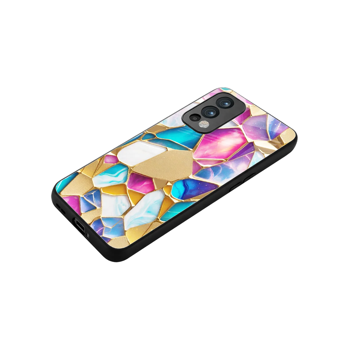 Luxe Spectrum stylish phone case for oneplus nord 2 | glossy glass and slim fit