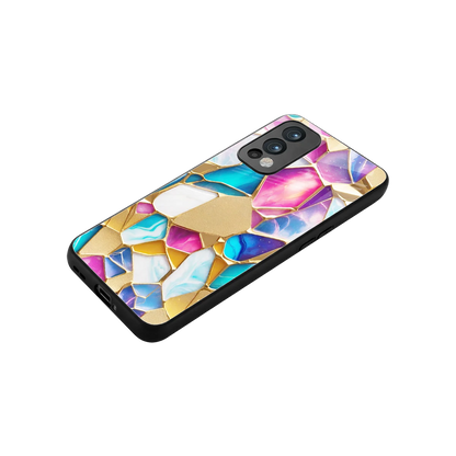 Luxe Spectrum stylish phone case for oneplus nord 2 | glossy glass and slim fit