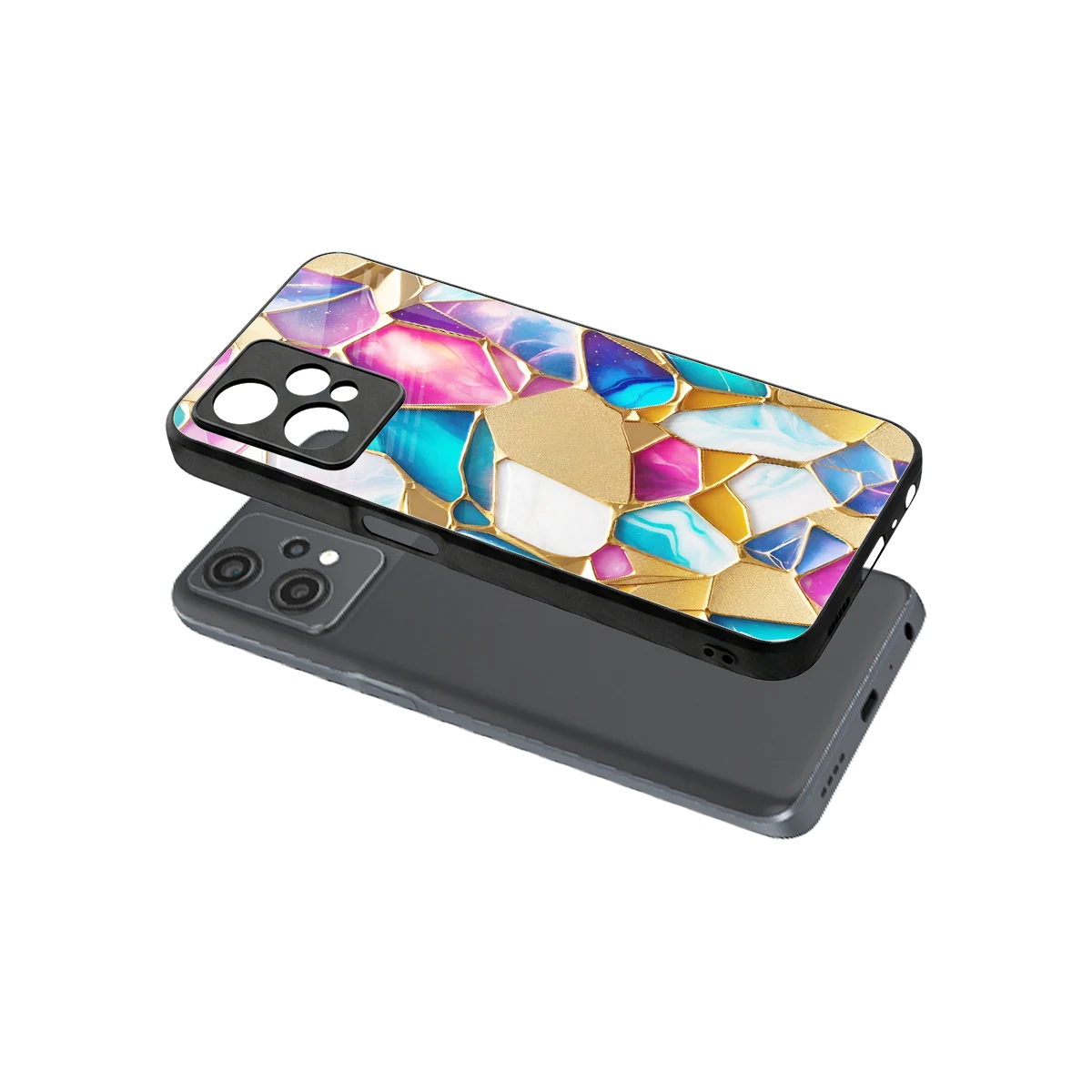 Luxe Spectrum sleek oneplus nord ce 2 lite cover with tempered glass back and TPU edges