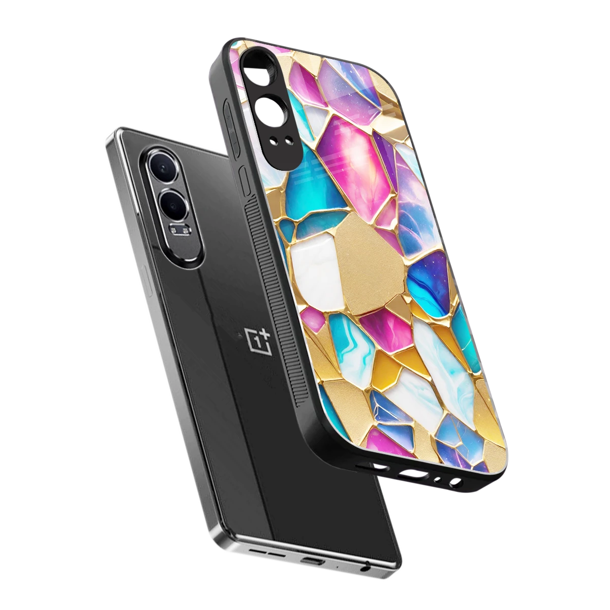Luxe Spectrum sleek oneplus nord ce 4 lite cover with tempered glass back and TPU edges
