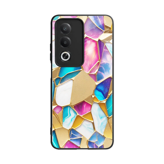 Luxe Spectrum back phone cover | glass case for oppo a3 pro