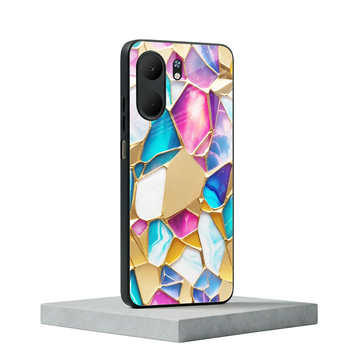 Luxe Spectrum oppo a5x 5g mobile cover | shockproof glass phone case