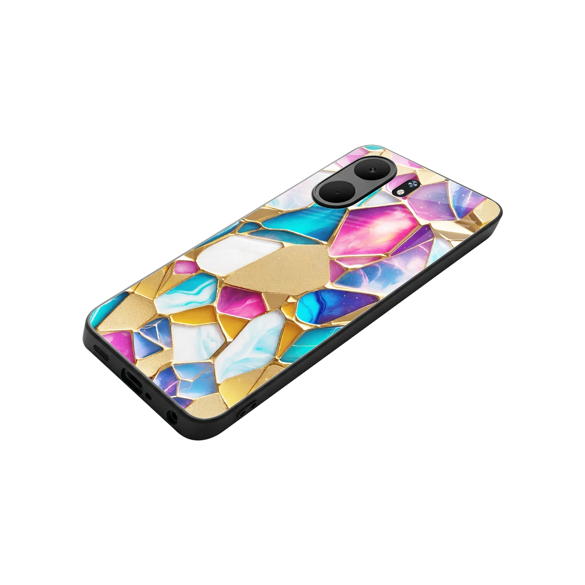 Luxe Spectrum stylish phone case for oppo a5x 5g | glossy glass and slim fit