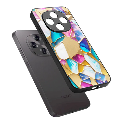 Luxe Spectrum sleek oppo f31 pro 5g cover with tempered glass back and TPU edges