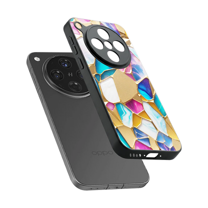 Luxe Spectrum sleek oppo find x8 cover with tempered glass back and TPU edges