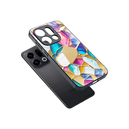 Luxe Spectrum sleek oppo find x9 cover with tempered glass back and TPU edges