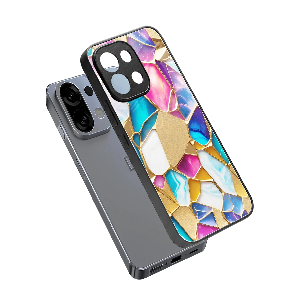 Luxe Spectrum sleek oppo k13 5g cover with tempered glass back and TPU edges