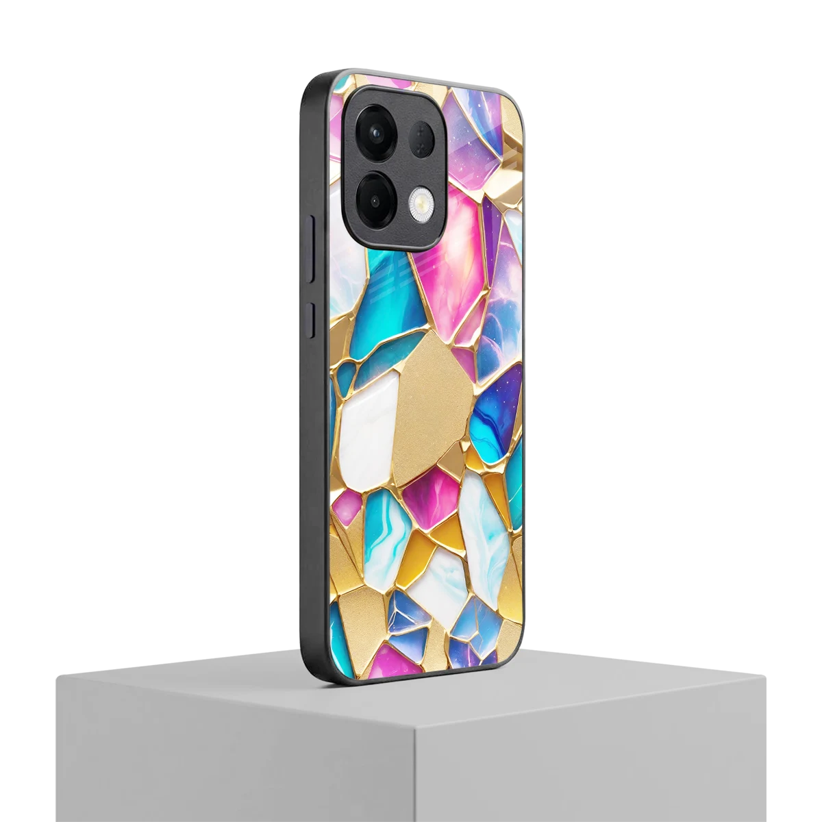 Luxe Spectrum oppo k13 5g mobile cover | shockproof glass phone case