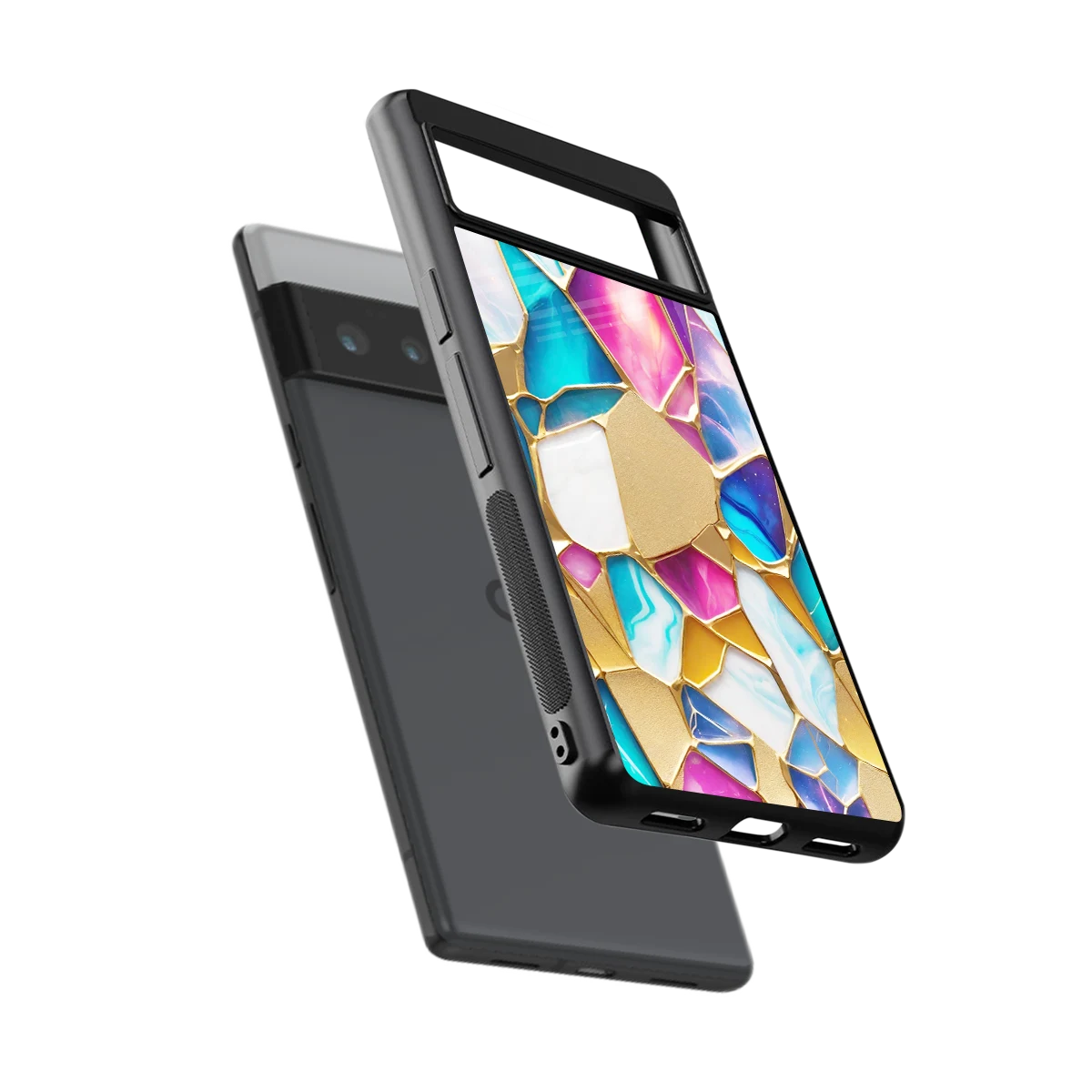 Luxe Spectrum sleek google pixel 6 pro cover with tempered glass back and TPU edges