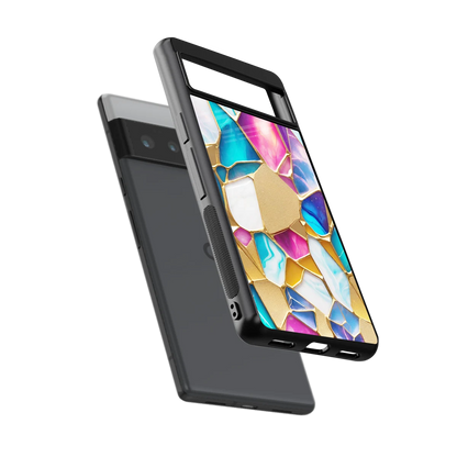 Luxe Spectrum sleek google pixel 6 pro cover with tempered glass back and TPU edges