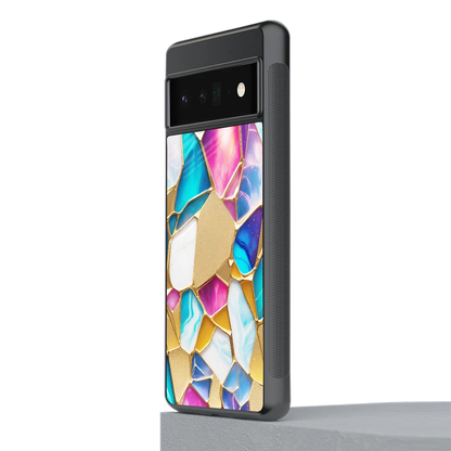 Luxe Spectrum stylish phone case for google pixel 6 pro | glossy glass and slim fit