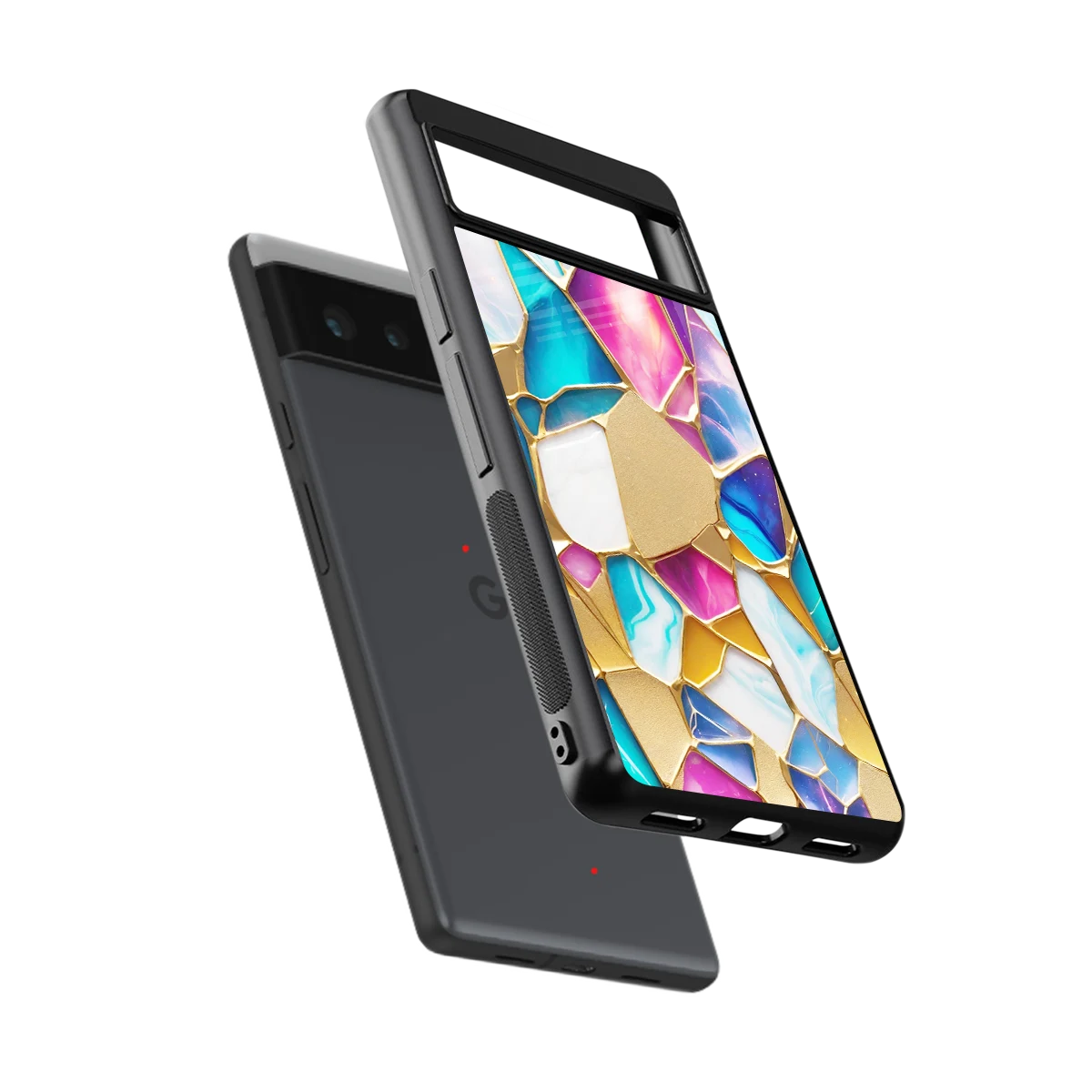 Luxe Spectrum sleek google pixel 6 cover with tempered glass back and TPU edges