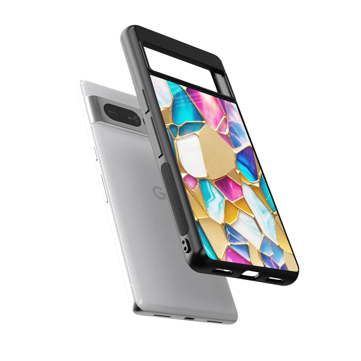 Luxe Spectrum sleek google pixel 7 pro cover with tempered glass back and TPU edges