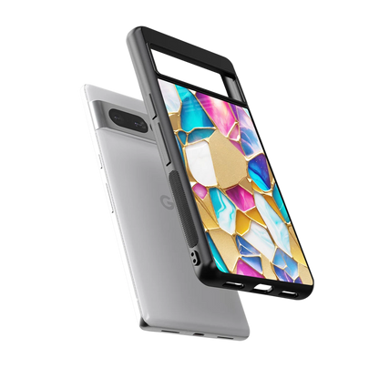 Luxe Spectrum sleek google pixel 7 pro cover with tempered glass back and TPU edges