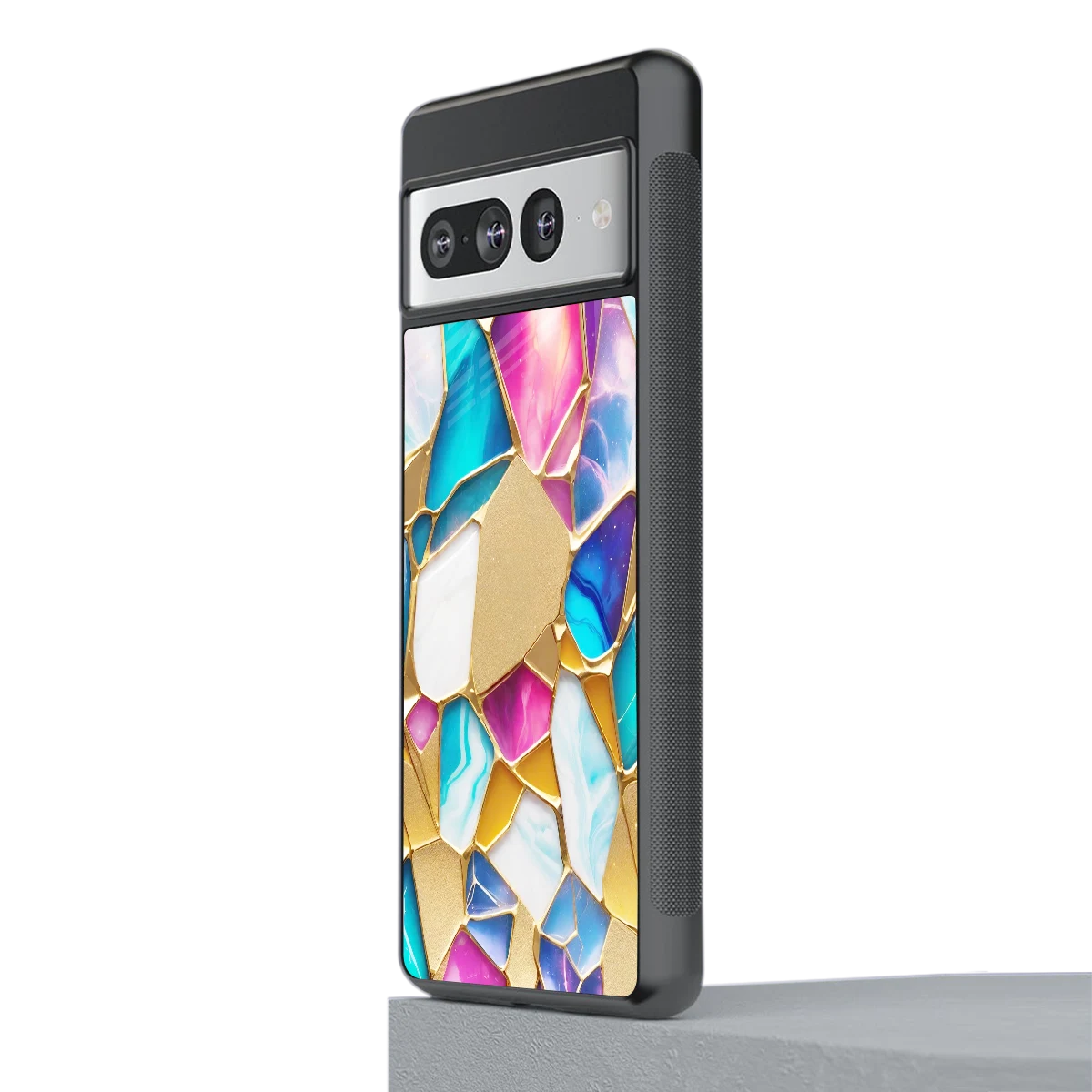 Luxe Spectrum stylish phone case for google pixel 7 pro | glossy glass and slim fit