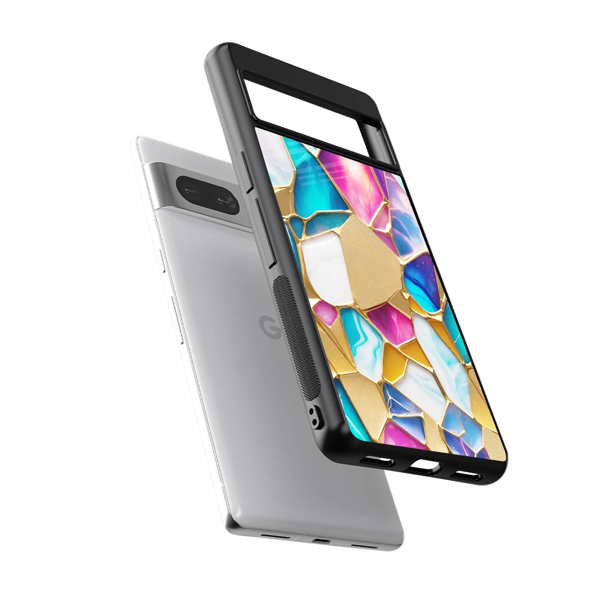 Luxe Spectrum sleek google pixel 7 cover with tempered glass back and TPU edges