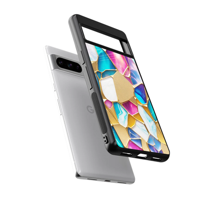 Luxe Spectrum sleek google pixel 8 pro cover with tempered glass back and TPU edges